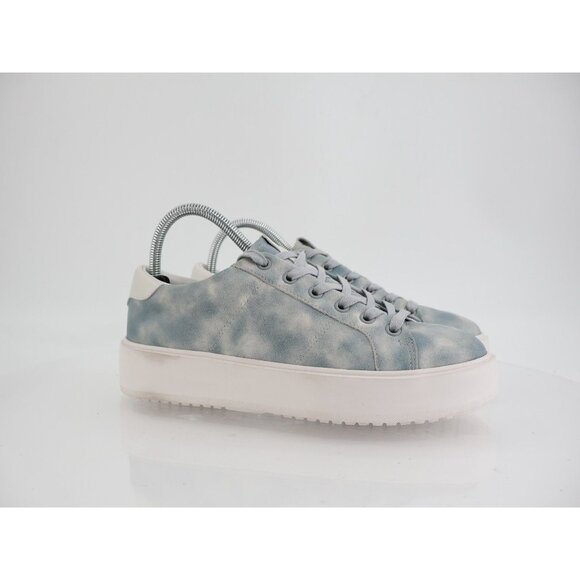 The Greats Waverly Cloud Sneakers Womens Size 9.5 Blue Tie Dye Leather Platform - Picture 1 of 13